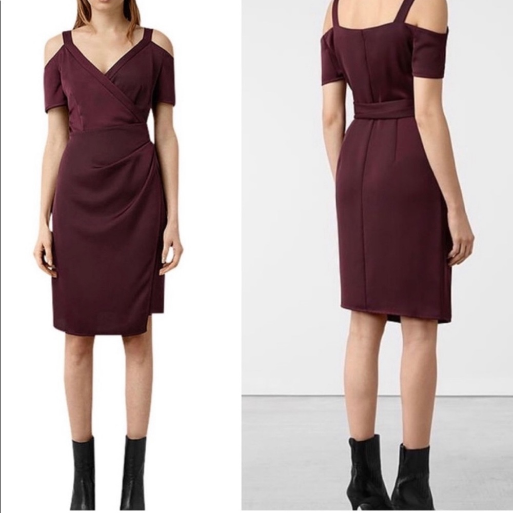 Burgundy cocktail dress